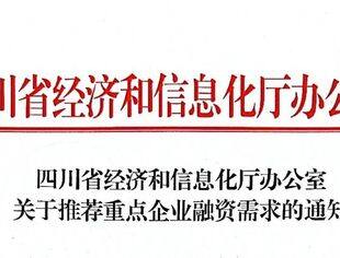 关于转发《四川省经济和信息化厅办公室关于推荐重点企业融资需要的通知》的通知
