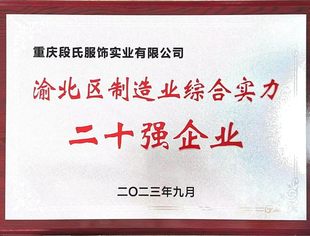 【川商青委会】喜报 | 祝贺重庆段氏服饰荣获“渝北区制造业综合实力二十强企业”