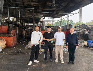 嘉陵商会慰问遭受火灾会员何宣金企业