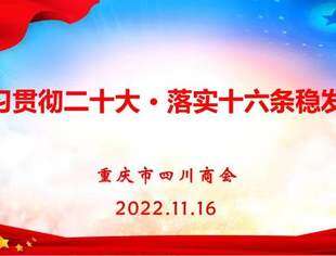 学习贯彻二十大•落实十六条稳发展——商会举办线上会议