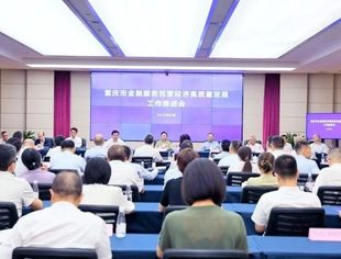商会动态丨重庆市金融服务民营经济高质量发展工作推进会召开，会长谢庆好作为商会代表发言并上台签约