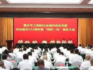 商会党建丨祝贺我会党委参加市工商联社会组织综合党委 庆祝建党103周年暨“两优一先”表彰大会 再次满誉归来