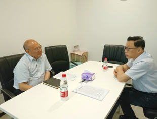 我会秘书处走访市经信委中小企业发展促进处、化工处