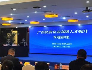 广西自治区区党委统战部在南宁举办“广西民营企业高级人才提升活动专题讲座”