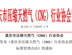 重庆市压缩天然气(CNG)行业协会团体标准管理办法的通知2019-2号文件