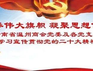 商会党建｜“高举伟大旗帜 凝聚思想伟力”——云南省温州商会党委及各党支部组织开展学习宣传贯彻党的二十大精神主题活动