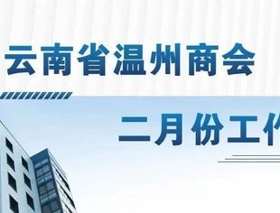 云南省温州商会二月份工作月报