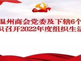 商会党建 | 云南省温州商会党委及下辖6个党支部组织召开2022年度组织生活会