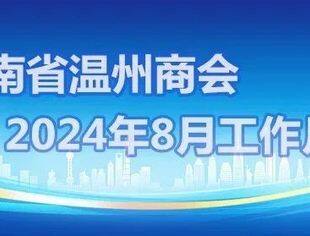 商会动态 | 云南省温州商会八月工作月报