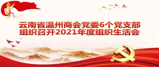 商会党建 | 云南省温州商会党委6个党支部组织召开2021年度组织生活会