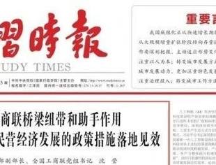 【工商联讯】全国工商联党组书记沈莹：发挥工商联桥梁纽带和助手作用 扎实推动促进民营经济发展的政策措施落地见效