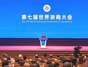 沈莹出席第七届世界浙商大会并致辞