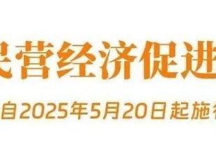 政策速递丨民营经济促进法出台！自今年5月20日起施行