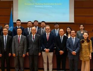 会员风采丨商会副会长单位亨通集团出席在联合国日内瓦万国宫举办的高级别对话会