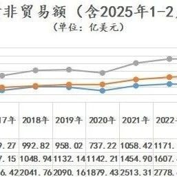 2025年1-2月我国对非累计贸易额454.47亿美元