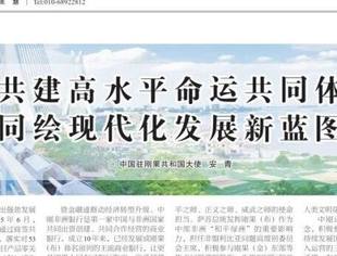 驻刚果（布）大使在《学习时报》发表署名文章