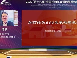 汤敏：如何抓住ESG发展的新机遇 | 2022（第十九届）中国并购年会暨西部并购年会
