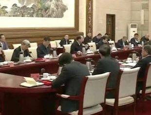 石泰峰与周海江、田源、陈东升、刘志强等企业家面对面