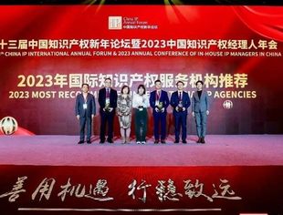 【副会长单位】 观韬中茂荣获2023年国际知识产权服务机构推荐
