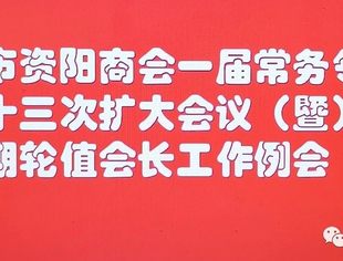温州资阳商会召开第十三次常务扩大会议（暨）第二十五期轮值会长工作例会
