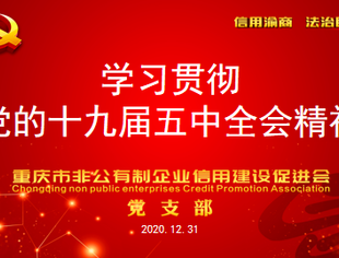 【商会党建】促进会召开党支部党员第四次会议  专题学习十九届五中全会等精神